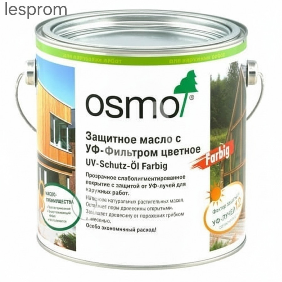 Защитное масло с УФ-фильтром цветное OSMO UV-Schutz-Öl Farbig, 0,125 л